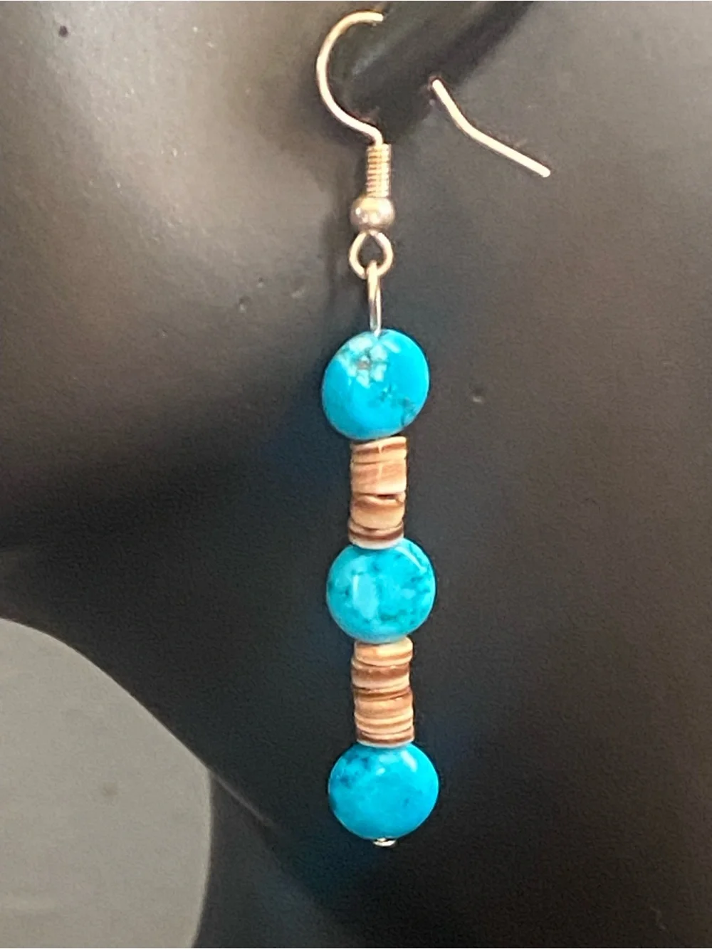 Hand Crafted Turquoise Nugget Chip & Gold Mixed-Bead Necklace Set, Bracelets